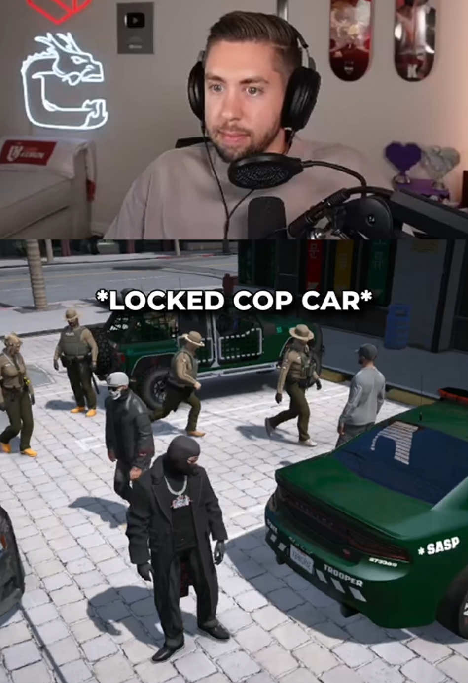 I stole a cop car and led them to an ambush! #gtarp #lordkebun #gta 