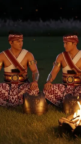 Kami tak bicara soal takut. Kami hanya duduk dan berbagi... sebelum esok berperang ke medan laga yang mungkin tak memberi pulang. #SaudaraPerang #BerperangDenganHati #MajapahitLegacy #NusantaraPride #FYPEmotional