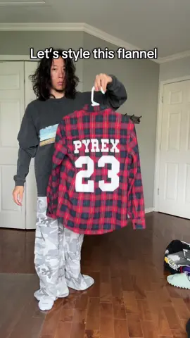 Pyrex 23 flannel > #streetwear #fashiontiktok #outfitinspo #targetaudience 