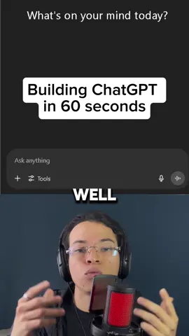 Building ChatGPT in 60 seconds using only the best AI tools (vibe coding with lovable) comp sci majors are cooked fr #computerscience #techtok #coding 