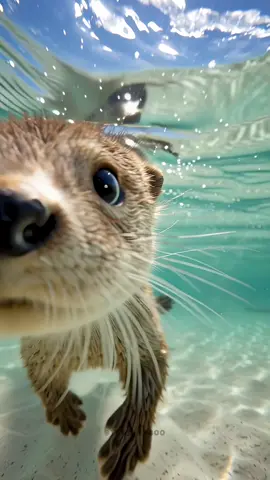 【Part2】The moment before otter saw… jaws 🦦👀🌊⏳🐊 #otter #wildlife #animals