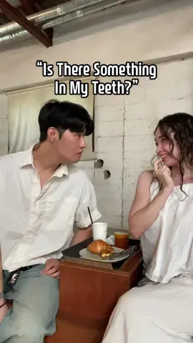 Wait is there something in my teeth?🥹 #cutecouple #coupletrend #fyp #couplegoals #coupletiktok 