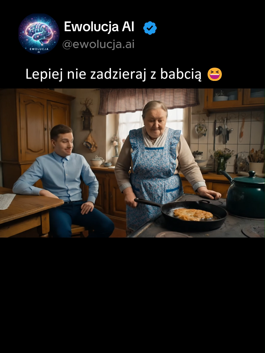 Lepiej nie zadzieraj z babcią 😆 #ai #google #veo3 #veo #babcia #memy #humor #dc #aipolska #ewolucjaai