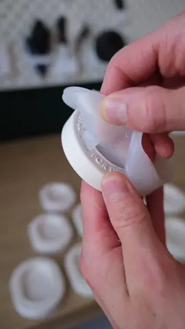 Mold-making process for our signature aroma stones. #candlemaking #candlemaker #candlesoftiktok #soycandles #candlebusiness #smallbusinessuk