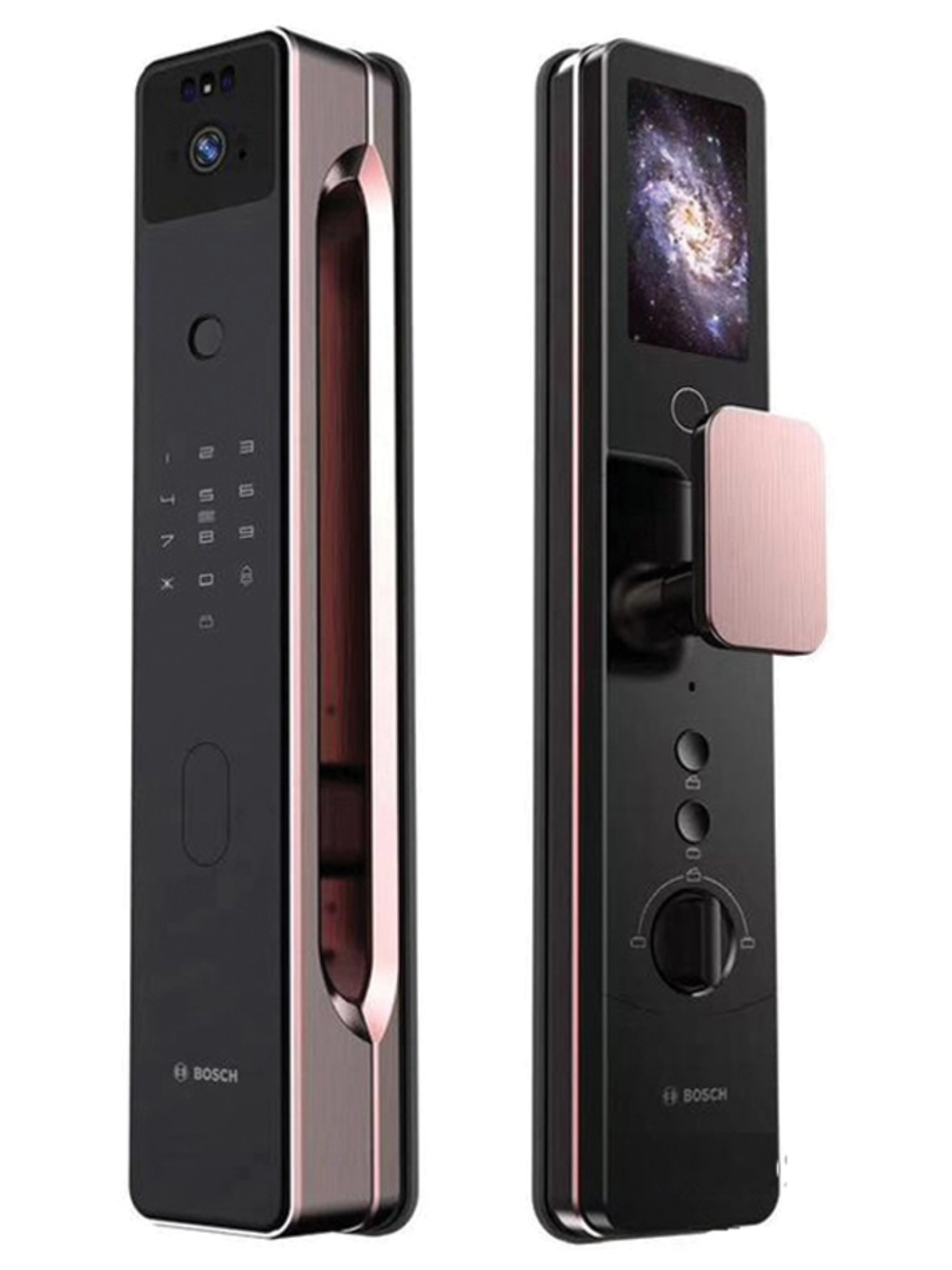 Khóa cửa điện tử Bosch FU8 Plus Copper Face ID, App Wifi Thông tin sản phẩm Khóa cửa vân tay Bosch FU8 Plus Copper Face ID thông minh hiện đại với thiết kế hoàn toàn mới, bảng điều khiển toàn diện, chất liệu cao cấp bền đẹp nhập khẩu chính hãng giá tốt tại Homego. Với hơn 100 thử nghiệm đã được thông qua, khóa vân tay Bosch đã vượt qua tiêu chuẩn công nghiệp để mang đến sản phẩm khóa vân tay tốt nhất, có độ an toàn cao.  Chức Năng Mở Cửa Ổ Khóa Vân Tay Bosch FU8 Plus Copper Mở cửa bằng vân tay sử dụng công nghệ sinh trắc đa điểm FPC mang đến độ nhạy cao. Chức năng mở cửa bằng mật mã bằng 6 mã số đã đặt. Chức năng mở cửa bằng thẻ card nhạy bén và dễ dàng. Chức năng mở cửa bằng nhận diện khuôn mặt 6 chiều giúp mở cửa dễ dàng ở bất cứ trạng thái nào và có thể chống khuôn mặt giả mạo như: ảnh, video, mẫu người, mặt lạ… Chức năng mở cửa bằng APP Wiffi: Có thể kết nối với điện thoại mở cửa từ xa qua ứng dụng thông minh Tmall, đồng thời có thể kiểm tra được lịch sử mở cửa của Khóa – Chức này chưa ứng dụng tại VN. Chức năng mở cửa bằng chìa khóa cơ: Chìa cơ dự phòng rất quan trọng, phải luôn để bên ngoài nhà như ô tô, xe máy, văn phòng, cơ quan làm việc…để khi có bất cứ vấn gì về khóa mà không mở được cửa thì có chìa khóa cơ dự phòng mở cửa như khóa cơ thông thường. (Lưu ý: ĐỂ CHÌA CƠ Ở NGOÀI NHÀ – ĐIỀU KIỆN BẮT BUỘC) Cổng Micro-USB kích điện khẩn cấp mở cửa: Chức năng này sử dụng đến khi Khóa Bosch FU8 Plus Copper hết pin, phải dùng pin dự phòng để kích điện nguồn cho khóa để mở cửa.Công Nghệ Khóa Thông Minh Bosch FU8 Plus Copper Đặc biệt khóa FU8 Plus Copper có camera 2 mặt giúp người bên trong dễ dàng quan sát được người phía ngoài cửa. #KhoaBosch #Khoadientu #khoathongminh #khoafaceid #khoavantay #Khoaappwifi #khoanhapkhau #Bosch @bephoangcuong.vn