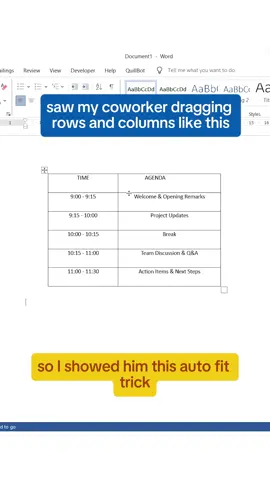 Did you know this Autofit table trick? Download my FREE Word Shortcut Guide using the link in my bi0. #msword #word #document #msoffice #office365 #corporte #workhacks #productivity #office #tipsandtricks #wordtip #techhacks #tutorial #officelife #microsoft365