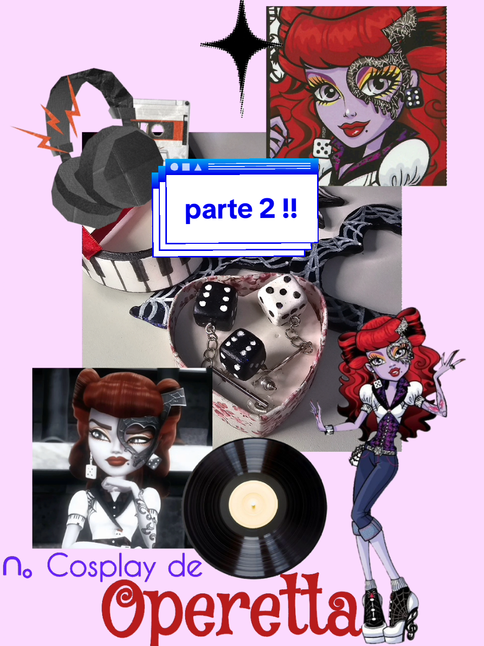 n° .+:. tudo que eu fiz para o cosplay de Operetta de Monster High! - Parte 2. #foryoupage  #monsterhigh  #cosplay #anime  #animefriends #operetta #DIY #custom #fyp 
