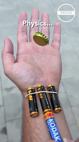 Battery physics trick 🔋 #battery #trick #physics 