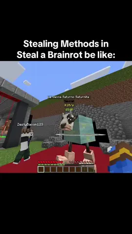 Stealing Methods in Steal a Brainrot be like: #Minecraft #minecraftmemes #minecrafter #foryoupage #trending #roblox #stealabrainrot 