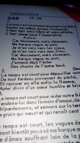 242 français chant d'esperance le temps est court pour accomplir la tâche