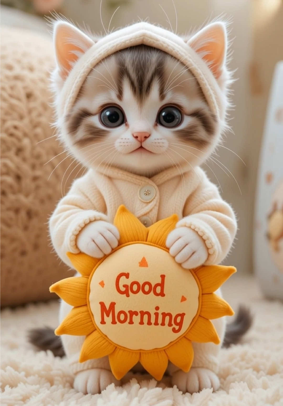 A soft start to a bright day. Good morning sunshine! ☀️ #goodmorning #riseandshine #cutekitten #softmornings 