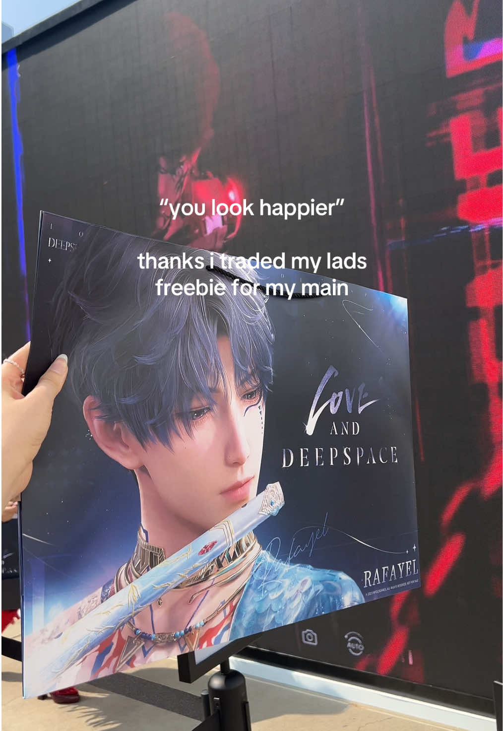 sorry to all the sylus and caleb girlies waiting for theirs 🥲 my man came home though 😗 #lads #loveanddeepspace #zayne #animeexpo #ax2025 
