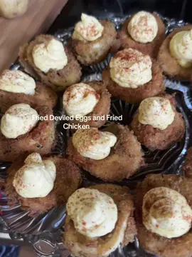 How i feel about these deep fried deviled eggs that i made for fried food night #hosting #momof3boys #southernfood #ncmomsoftiktok 