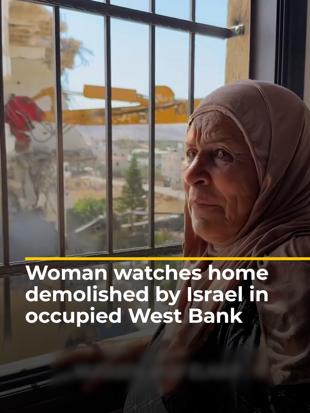 A Palestinian woman could only watch on as Israeli forces destroyed her home near Ramallah. Israel has been demolishing more than 100 homes across the occupied West Bank, displacing thousands of Palestinians. #news