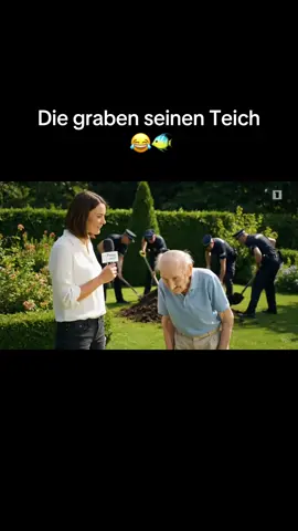 Ein Tipp für den Teich-Bau😂💧 #fürdich #fürdichpage #opa #veo3 #fyp #lustig #ai #polizei  #polizist 
