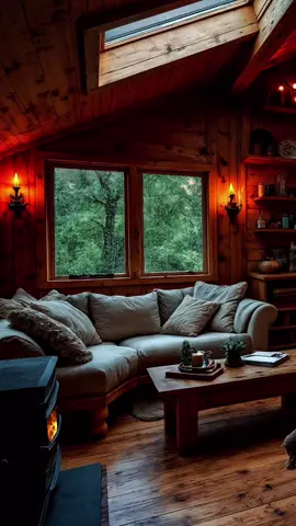 Woul you stay here? 🌧️😌 #rain #rainy #rainyday #rainyweather #rainydayvibes #mountain #cabin #cabinlife #rainsounds #sleep #relaxing #relaxingvideos #relaxingsounds #calming #calmingvideos #calmingvibes #woodenhouse #forest #forestlife #fireplace #cozy #cozyvibes #asmrvideo #asmrsounds 
