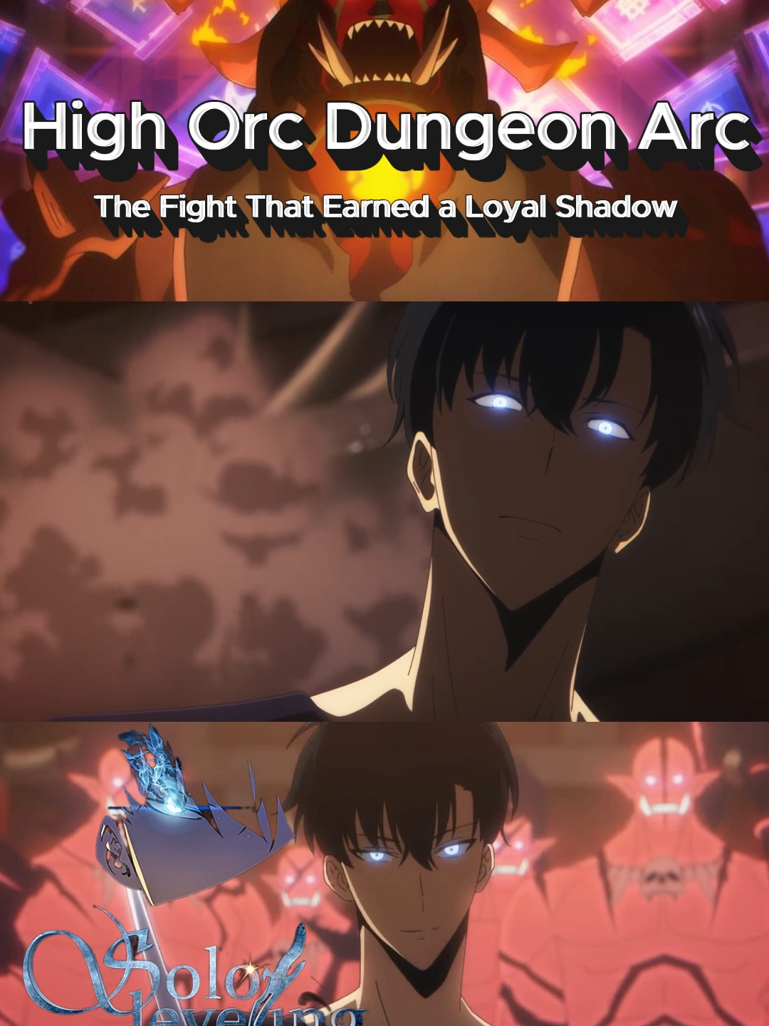High Orc Dungeon Arc The Fight That Earned a Loyal Shadow#fyppppppppppppppppppppppp #sololeveling #sungjinwoo #anime #tusk #kiba #chahaein #hunter #igrisvssungjinwoo