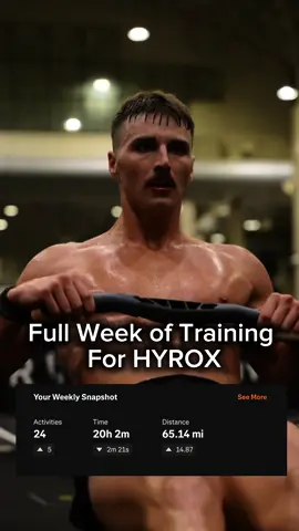 Full week of training for HYROX. Lots of work to do to make it to the Elite 15. #hyrox #hybridathlete #Running #gym #Fitness #workout 