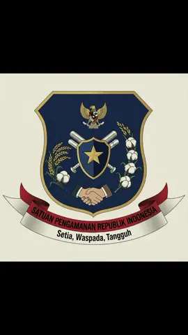 JIKA SATPAM DI AMBIL AHLI NEGARA.   🛡️ LAMBANG SATUAN PENGAMANAN REPUBLIK INDONESIA 1. Bentuk Utama: Perisai Melambangkan perlindungan dan keteguhan dalam menjaga keamanan dan ketertiban. Warna dasar biru tua: simbol kepercayaan dan ketenangan. Pinggiran emas: simbol kehormatan dan integritas. 2. Simbol Tengah: Burung Garuda kecil berwarna emas di tengah perisai: mewakili identitas nasional. Di bawah Garuda: dua tangan bersalaman dalam lingkaran: lambang sinergi antara masyarakat dan Satpam. Di belakang tangan bersalaman: tameng dan tongkat bersilang — perlambang kesiapan dan kewaspadaan. 3. Bintang Lima Terletak di atas burung Garuda, berwarna emas. Melambangkan Pancasila sebagai dasar pengabdian Satpam RI. 4. Padi dan Kapas Mengelilingi bagian bawah lambang, dari kiri dan kanan, melambangkan kesejahteraan dan keadilan sosial. 5. Pita Merah Putih Tertulis 