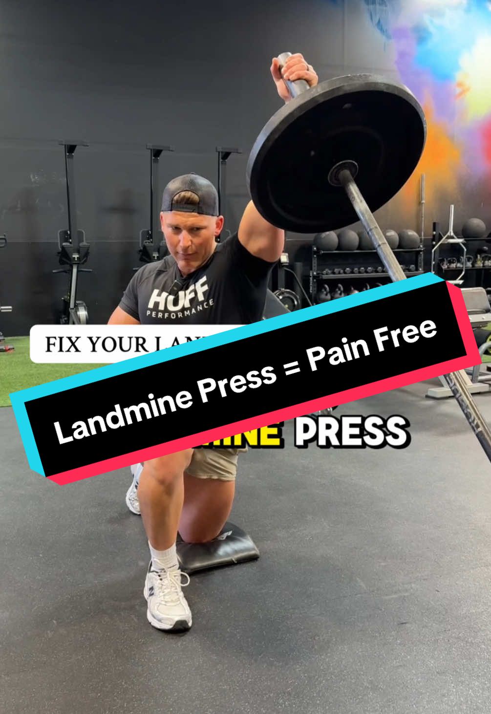 Most lifters butcher the landmine press and miss the chance to build shoulder-friendly pressing mechanics.  Comment or DM “Shoulder” for a full shoulder assessment and an individualized plan to fix your shoulder pain for good. The landmine press can be one of the safest and most effective ways to build pressing strength while protecting the shoulder joint, if executed properly. Key points: 1. A half-kneeling position stabilizes the pelvis and maintains an optimal ribcage position for pressing without compensations. 2. Keeping a neutral head and cervical spine alignment during the press prevents unnecessary compensation patterns that can irritate the shoulder complex. 3. Pressing fully through the top with slight thoracic rotation encourages scapular upward rotation and posterior tilt under load, essential for optimal scapulohumeral rhythm. These principles allow the landmine press to train pressing mechanics while building load tolerance in the shoulder, reducing the risk of pain and long-term dysfunction. Click the link in my bio for a full shoulder assessment and an individualized plan to fix your shoulder pain for good. #Fitness #Strength #Benchpress #RotatorCuff #Shoulder #ShoulderPain #Coach #PT #PhysicalTherapy #Injury #pain 