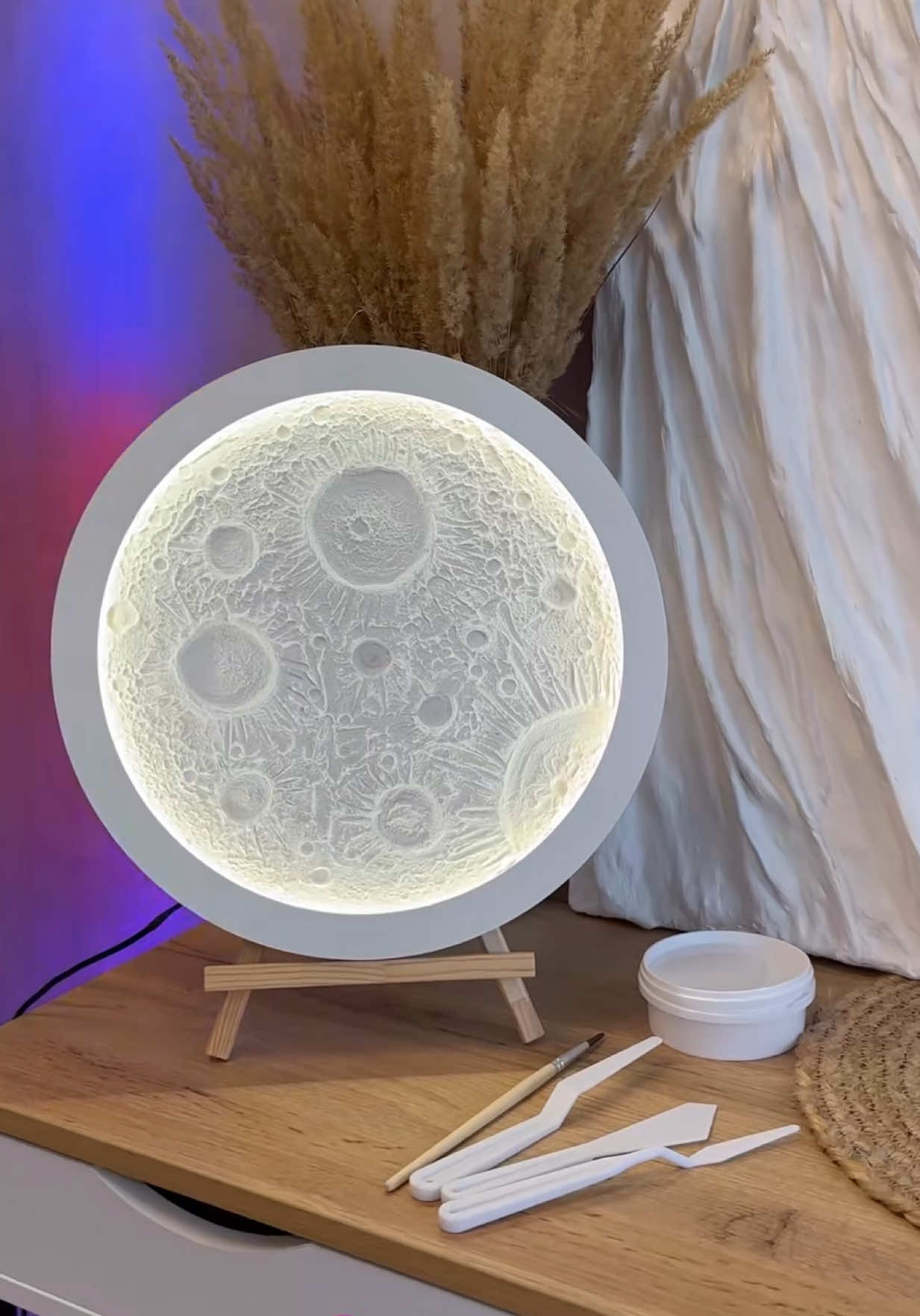 🎧 IN MY ARMS by George🔥 Making a moon lamp 🤍 #diyproject #processvideo #tutorial #homedecor #DIY #craftidea #artprocess 