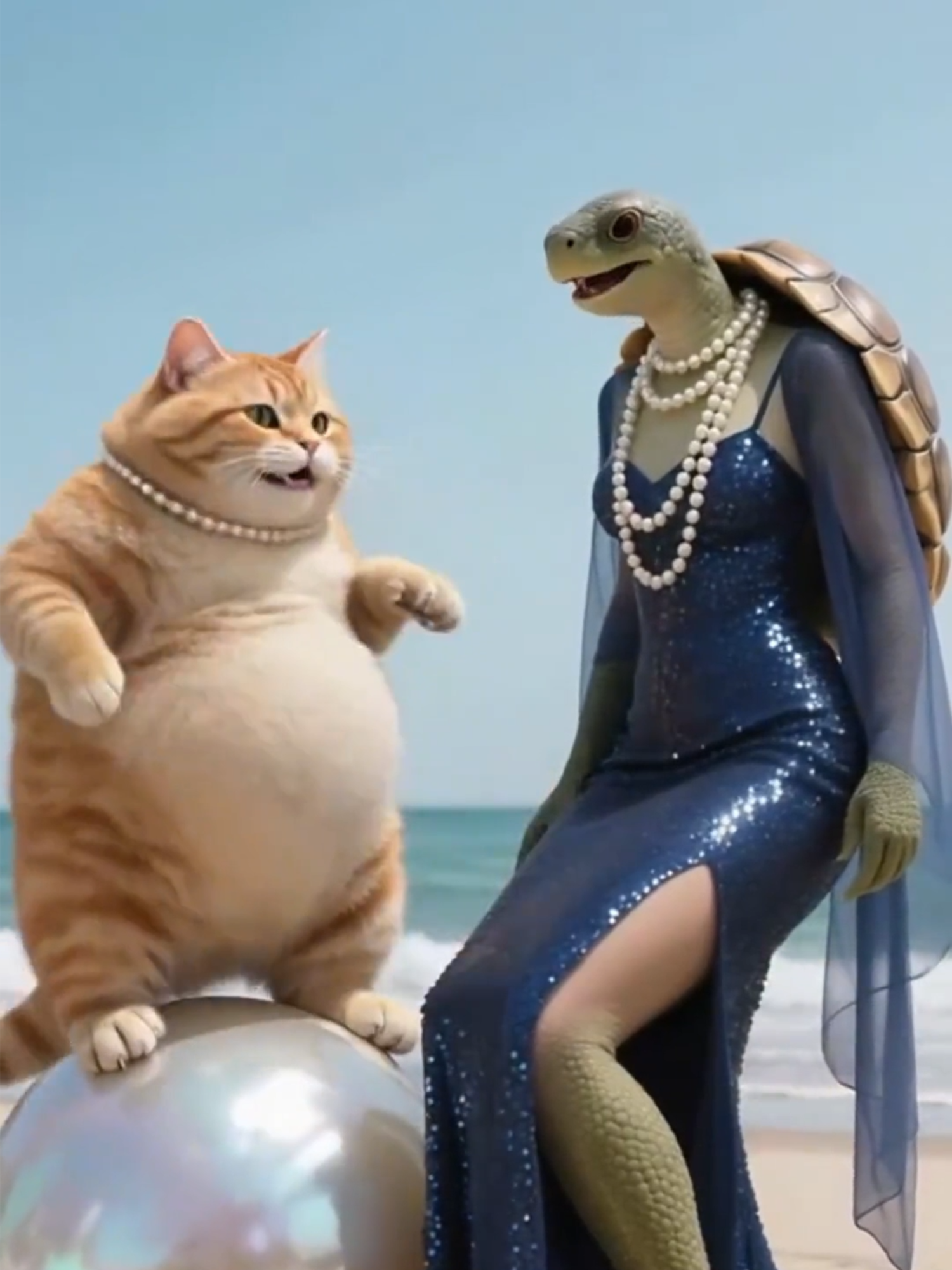 Orange cat has a surprise for his wife #cat #cutecat #fyp #catlovers #kitty #foryou #orangecat #kucing #aicat #cartoon #ki