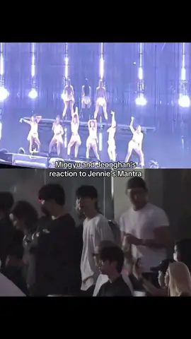 miss girlie got them hooked on the screen #seventeen #jennie #mingyu #jeonghan 