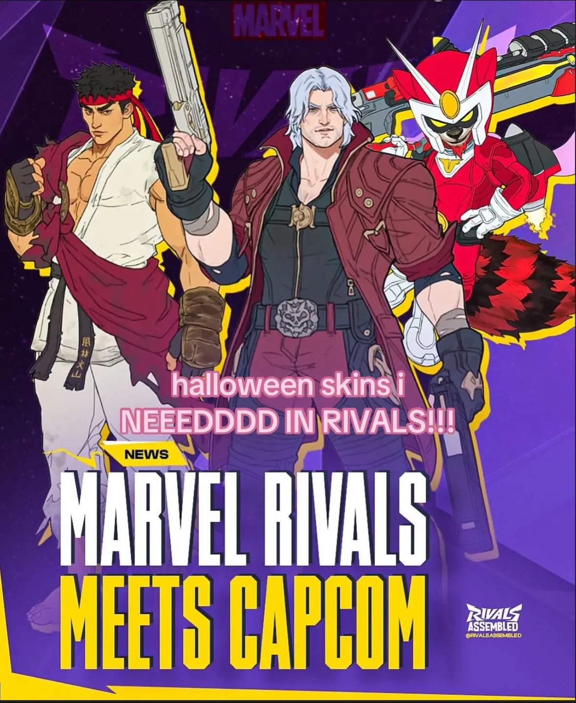 i literally know they finna cook this halloween with skins can’t wait to buy em all😁🎀 #fyp #fypシ #capcom #marvelrivals #marvelrivalsclips #imjustagirl🎀 
