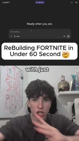 Replying to @⃟ for the Fortnite lovers Today I’m making Fortnite in under 60 Seconds with just AI #fortnite #fortnitememes #ai #nocode