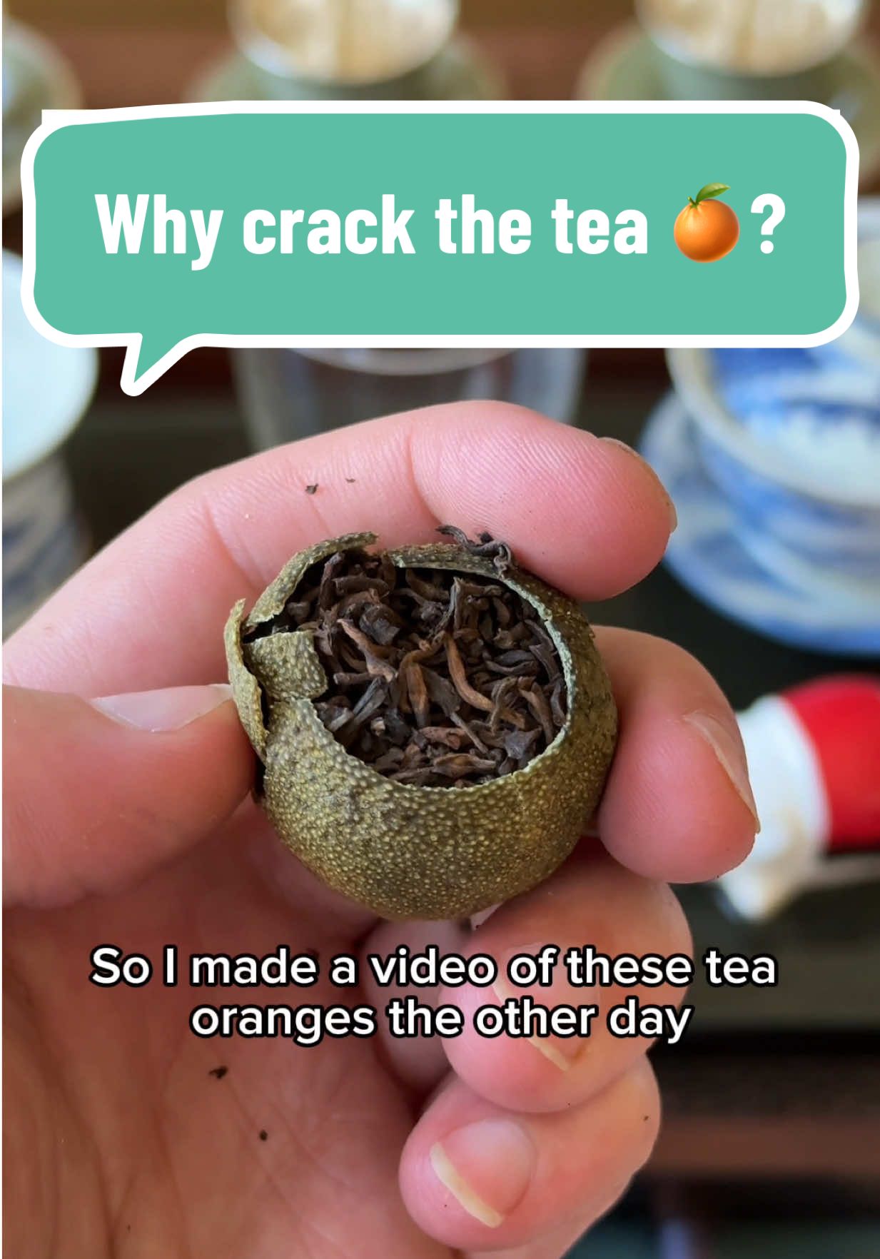 Would you crack the 🍊? #tea #orange #xiaoqinggan #chinese #asian #gongfutea #puer #cool