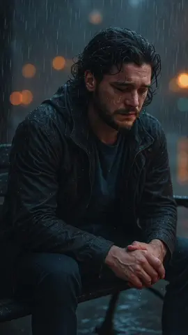 🥺 “Lonely Boy in the Rain” Prompt Idea: A boy sitting alone on a bench in the rain, head down, city lights blurred in the background. His face is half-lit, showing tears mixed with raindrops. The mood is silent and heartbreaking.