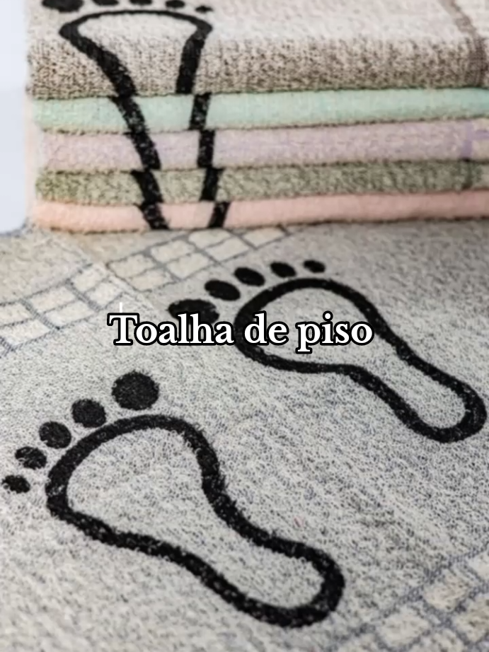 🧼 Chega de escorregar no banheiro! Essa toalha de piso com pesinho é conforto e segurança em cada passo! 💦✨ #CasaOrganizada#DicaDeBanheiro #ToalhaDePiso#tiktokshopbrasil 