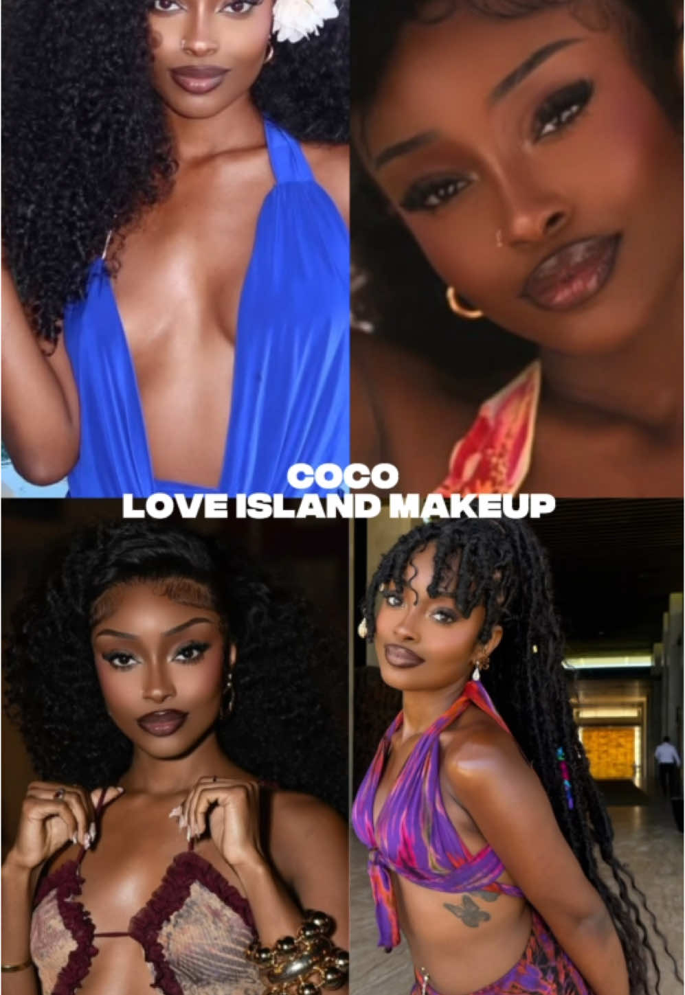 As requested I did coco’s makeup ! We have one more week with the islanders , who do you guys want me to do this week ?  Products: @DanessaMyricksBeauty universal radiant blurring balm powder & yummy skin  @NARS Cosmetics radiant creamy concealer & Ophelia light reflecting luminizing powder  @Patrick Ta Beauty she knows who she is blush  @missrosepk.com long wear gel eyeliner  @Fenty Beauty ebony contour stick & hot chocolate glossy bomb  @Ruby Kisses dark brown lip liner  @Huda Beauty setting powder kunafa  @ONE SIZE BEAUTY on till dawn setting spray  @Ahrikiss Lashes TB02  Love island bombshell coco makeup tutorial series villa 