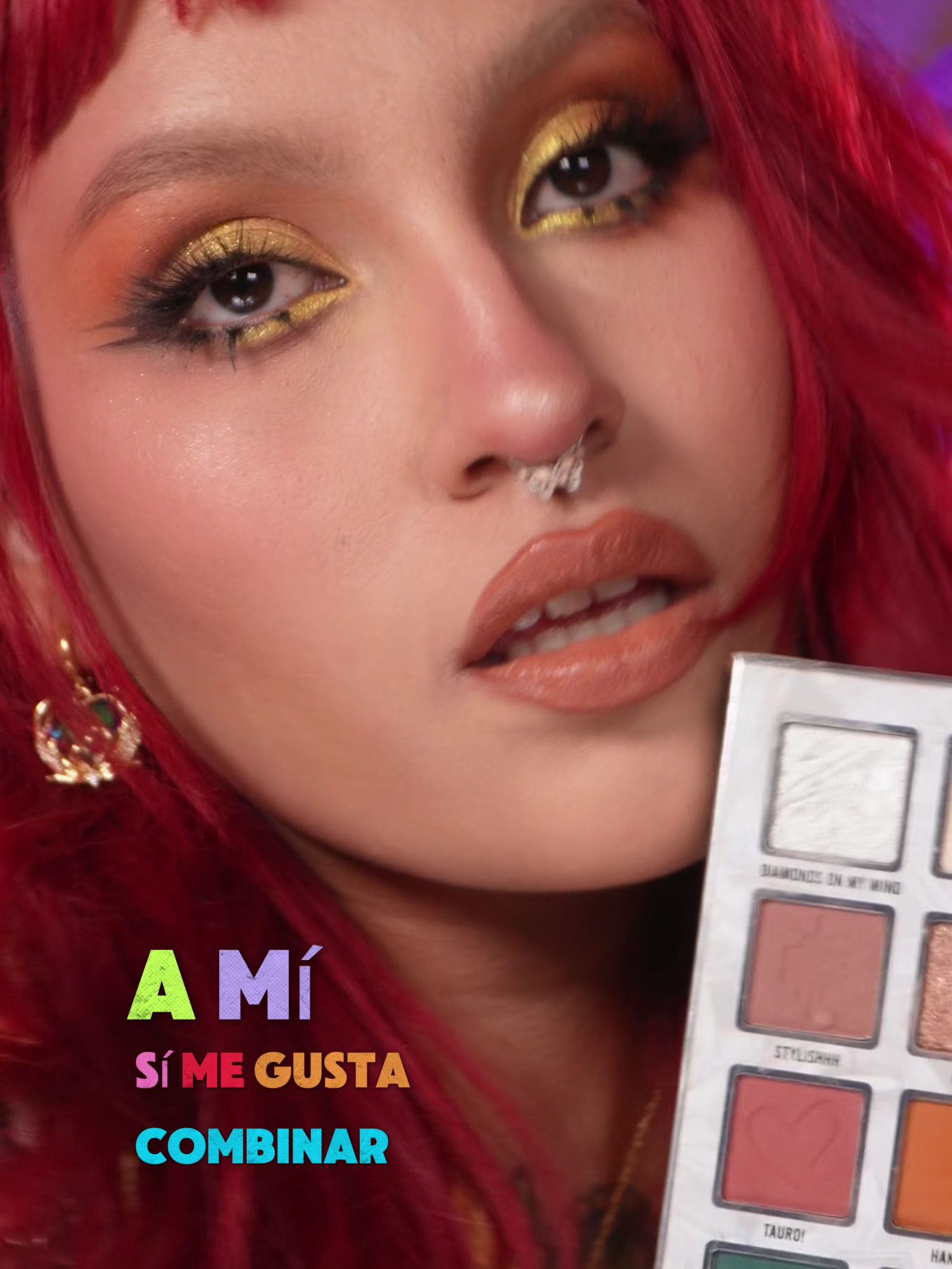 look amarillo con esta bonita paleta, que la verdad es graaan win si quieres experimentar con colores de gente que se arriesga <3#maquillajefacil #maquillaje @beautycreationsmx #maquillajeamarillo #muataitiktok #yellowmakeup #promideas