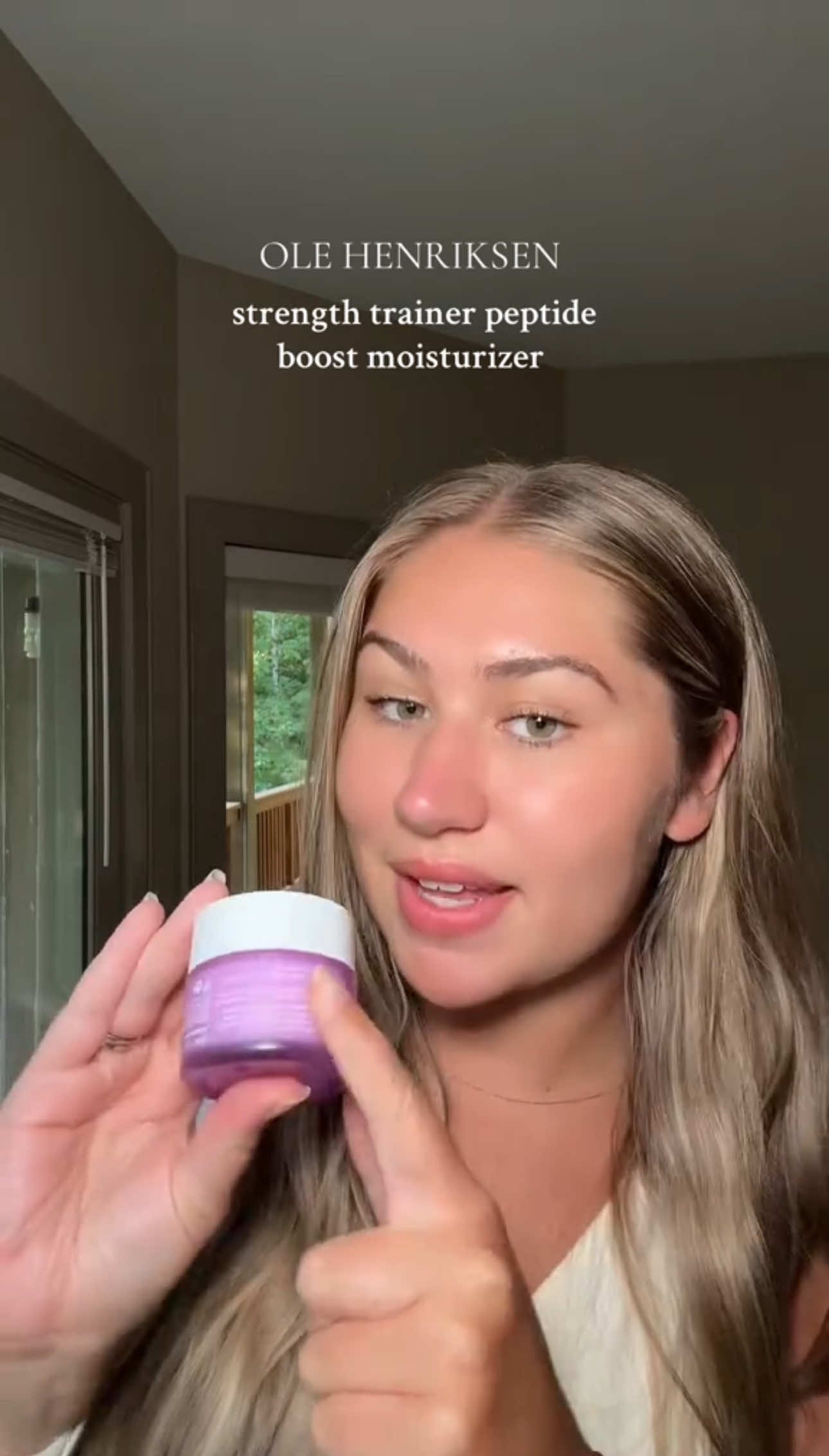 My favorite daily moisturizer @Olehenriksen  #OleGlow #peptidemoisturizer #gifted #gatekeep #skincareroutine #skincare #glowyskin 