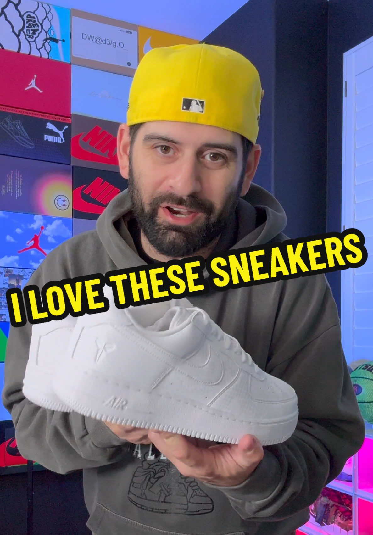 Nike dropped White Kobe Air Force 1 and the details are SICK!! #sneakers #nike #kobe 
