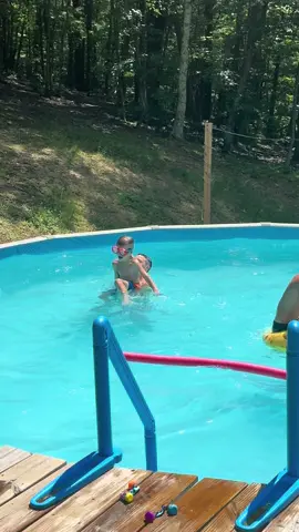 Pool days☀️  #poolday #boyswillbeboys #summervibes #fyp 