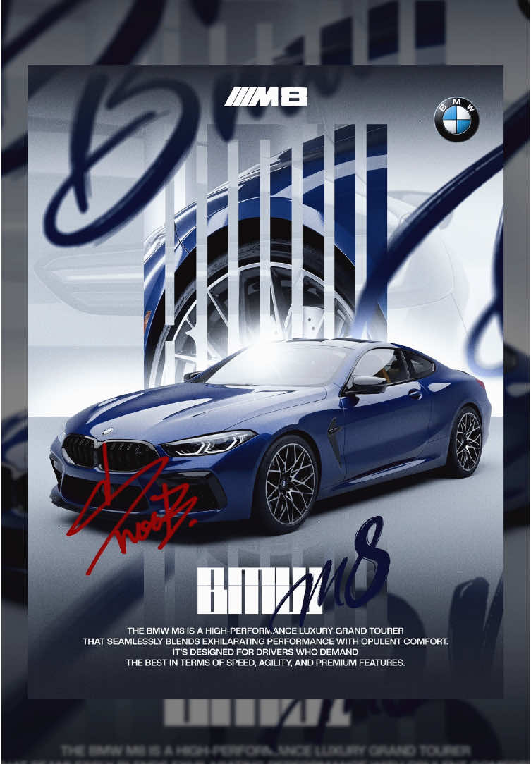 Poster design today, BMW M8 💙 . . . #bmw #m8 #luxurycars #sportscar #design #graphicdesign #poster 