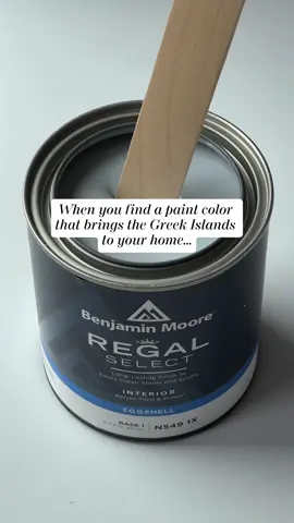 Who needs a plane ticket when Santorini Blue 1634 can bring the Greek Islands to your walls? 🌊🏛️Discover more coastal, calming hues at benjaminmoore.com. #BenjaminMoore #PaintColors #PaintTok #InteriorDesign #Home 