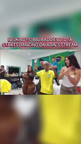 NELK BOYS  BBL BADDIE & TOTA STARTS DANCING ON ADIN ROSS STREAM #fullsend #nelk #adinross #tota #dancing #bbl #clips #fyp #viral 