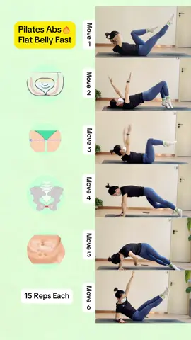 Pilates abs 🔥flat belly fast #absworkout #workout #exercisetips #foryoupage #tiktokviral 