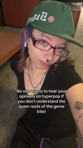 Dudes will be like “top 5 hyperpop artists” and then they deadname Quinn, have never even heard of SOPHIE, and hate on gecs LOL #hyperpop 