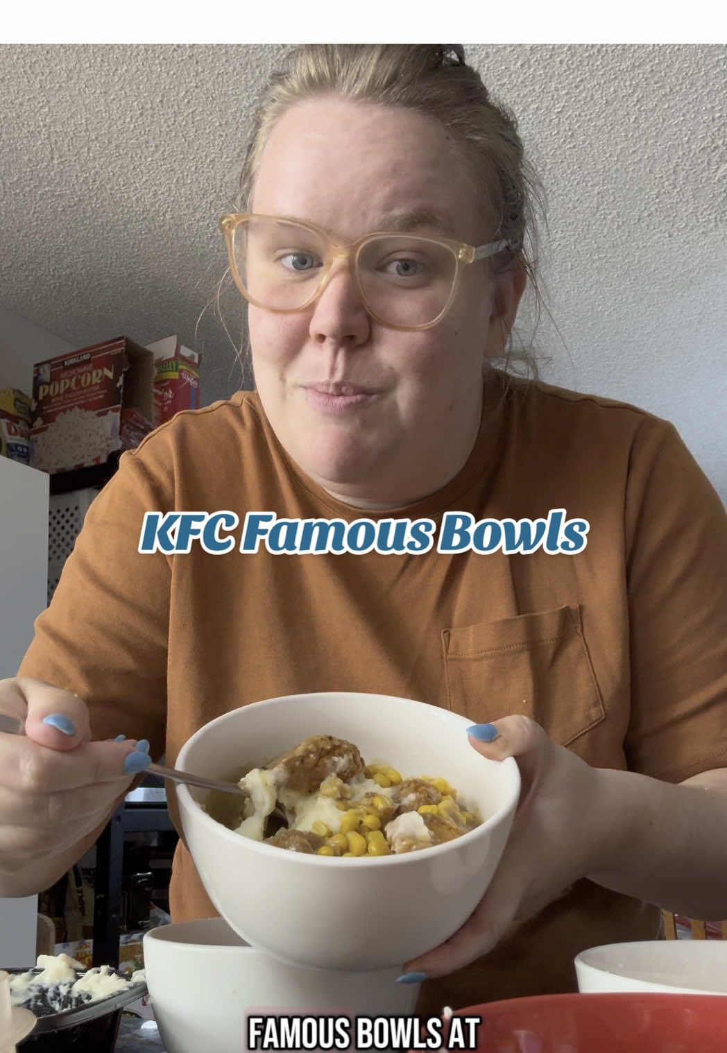 KFC Famous Bowl dupe night. This one is recommended often but hopefully you can see why we don’t do it that much ! #kfc #dinner #easydinner #pickyeaters #kidsbelike #momcontent #momlife #dishupdinnerwithme #familyof6 