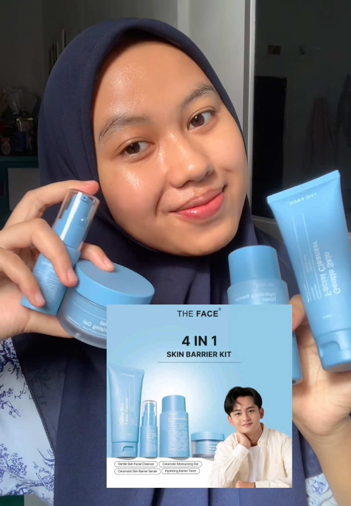 Makasi ya kak @randymartinnn 🤭🩵🤍 #theface #skinbarrier #thefaceskinbarrieekit 