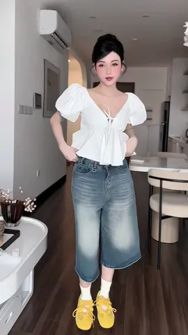 Áo Thô Nữ Tay Bồng Cổ Tim Viền Ren Fom Xòe Tôn Dáng, Áo Babydoll Nữ Xinh Tay Phồng Hot Trend#aokieu #aokieuhottrend #aotieuthu #aobabydoll #thoitrangnu #macdepmoingay #xuhuong 