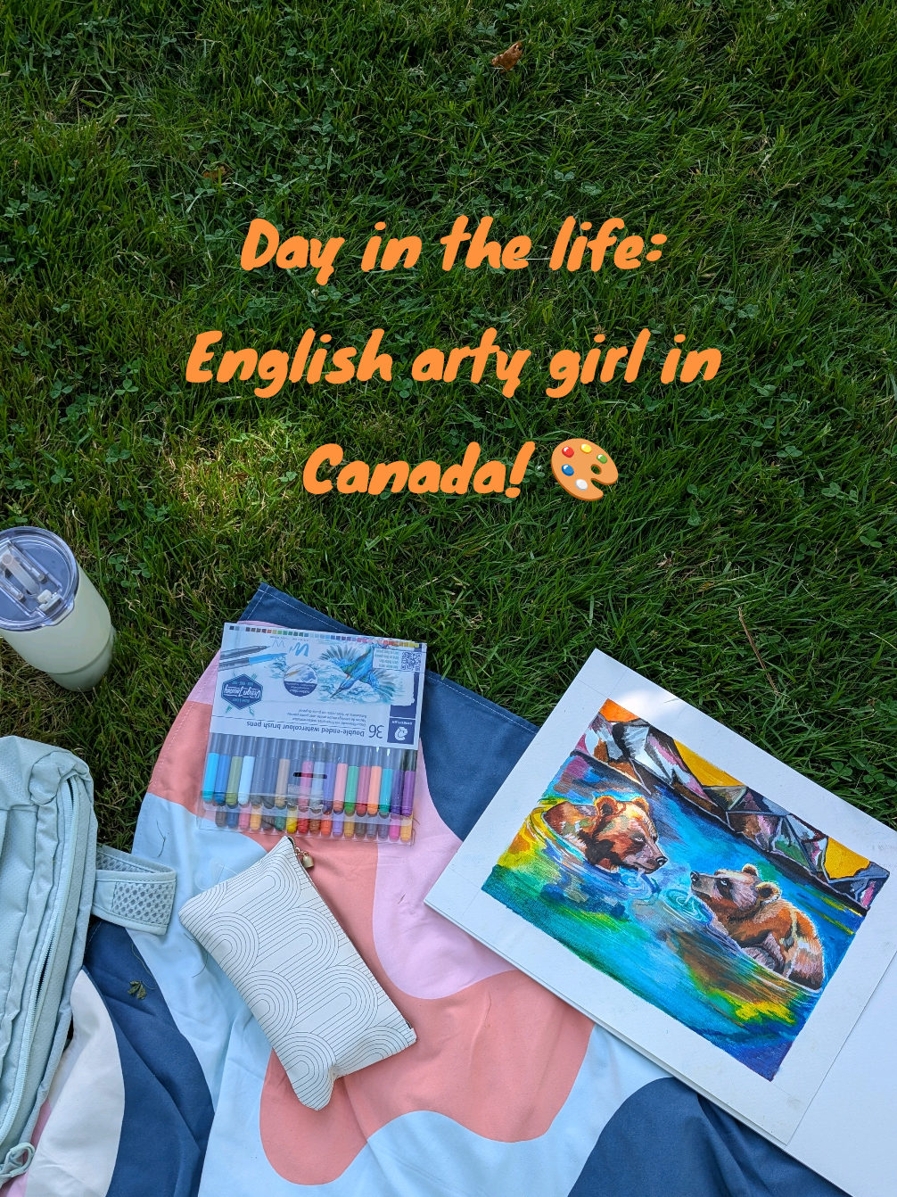 Day in the life: English arty girl in Canada. 🇬🇧 🎨  🇨🇦 What should I paint next? #aestheticvlog #dayinthelife #artist #painting #movingtocanda #uktocanada #art #aestheticvibes #vancouver 