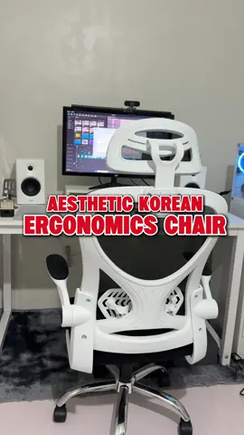 Level up yung setup ko dahil sa chair na ‘to. Grabe aesthetic. 🔥 #ergonomicchair#officechair#homeoffice#wfhsetup#desksetup#gamingchair#computerchair#koreanergonomicchair#aesthetic 