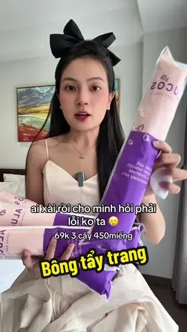 Bông tẩy trang Alucos 69k 3 cây #cothamvelangg 