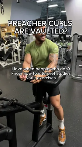 The study compared Bayesian curls and preacher curls at 50° of shoulder flexion and found the differences in strength and hypertrophy to be non significant. Yet people are still claiming that preacher curls are “vaulted” for biceps just because Bayesian curls showed slightly better biceps growth, while preacher curls showed slightly better brachialis growth. But if we go back to the first sentence, the difference wasn’t significant. Preacher curls are great for the biceps. Don’t let someone with 14 inch arms who probably didn’t even read the study tell you otherwise.  For personalized 1:1 coaching apply on my site  For $1 a day science based 3-4 day programs you can find them in the same place! Supps- @Legion Supplements code- JPGCOACHING