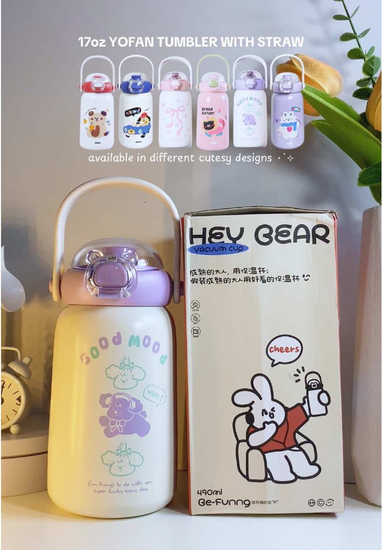 ang cu-cute ng colors and designs! 🫐 — insulated tumbler (24 hours cold and 12 hours hot) — with 2 straws — scratch proof #tunblerwithstraw #tumblerforkids #tumbler #insulatedtumbler #sippytumbler 